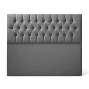 Cabecero Doble 140x60+55 Rombos Gris Sintetico