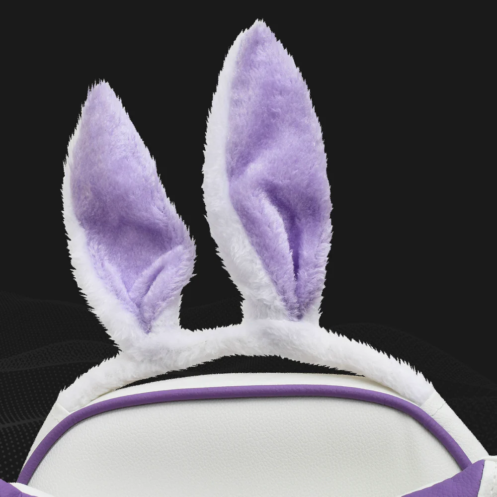 Silla Gamer Bunny Ergonómica Con Orejas, Blanco - Imagen 9