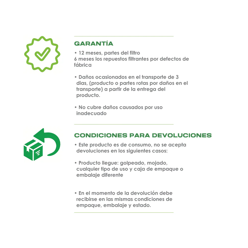 Cartucho Repuesto Filtro Purificador Agua Ultrafiltración - Imagen 4