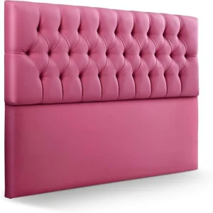 Cabecero Doble 140x60+55 Rombos Fucsia Sintetico