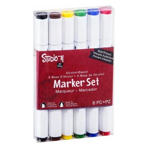 Studio 71 Alcohol Brush Markers Bold Primary / Marcadores de Alcohol Tonos Primarios