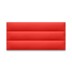Cabecero Doble 140x60 Modulos Horizontales Rojo Sintetico