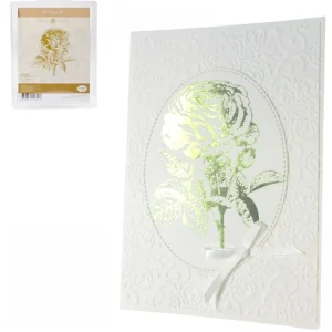 Anna Griffin Hot Foil Plate Classic Rose / Folder para Metalizar De Rosa