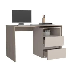 Escritorio Rook, Bardolino y Capri, con espacio para objetos decorativos