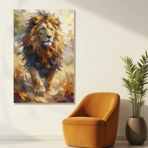 Lienzo Cuadro Decorativo Corazón de León 93x60cm