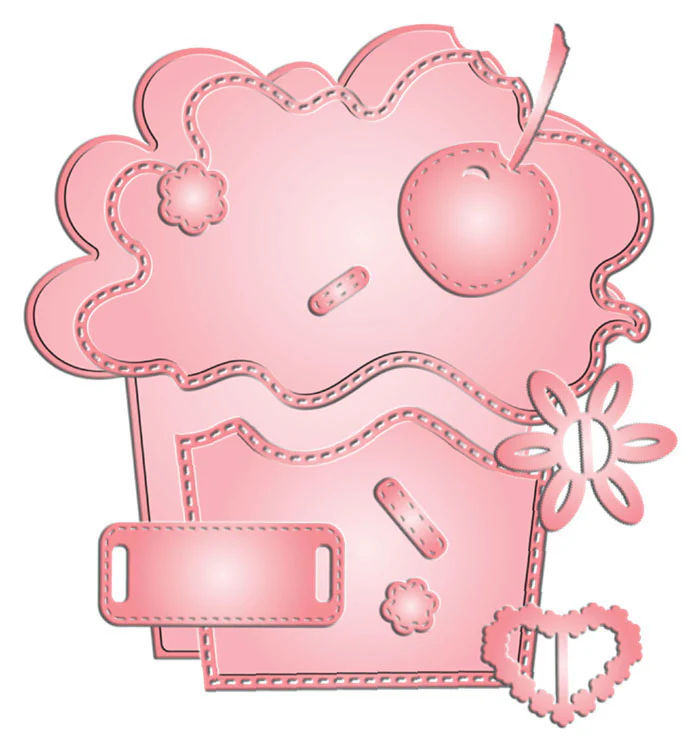 Build a Card Cherry on Top Dies / Suajes de Corte de Cupcake de Cereza - Imagen 2