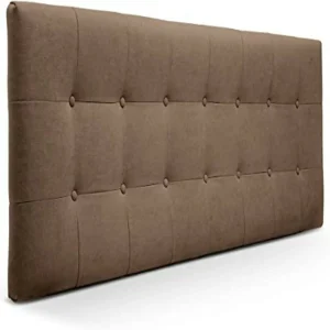 Cabecero Queen 160x60 Cuadros Grandes Chocolate Tela