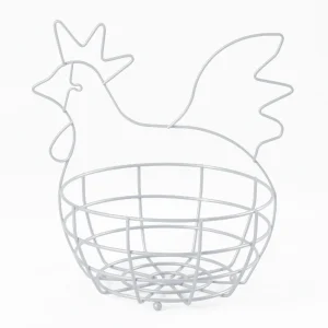 Canasta huevos gallina Plastificado blanco