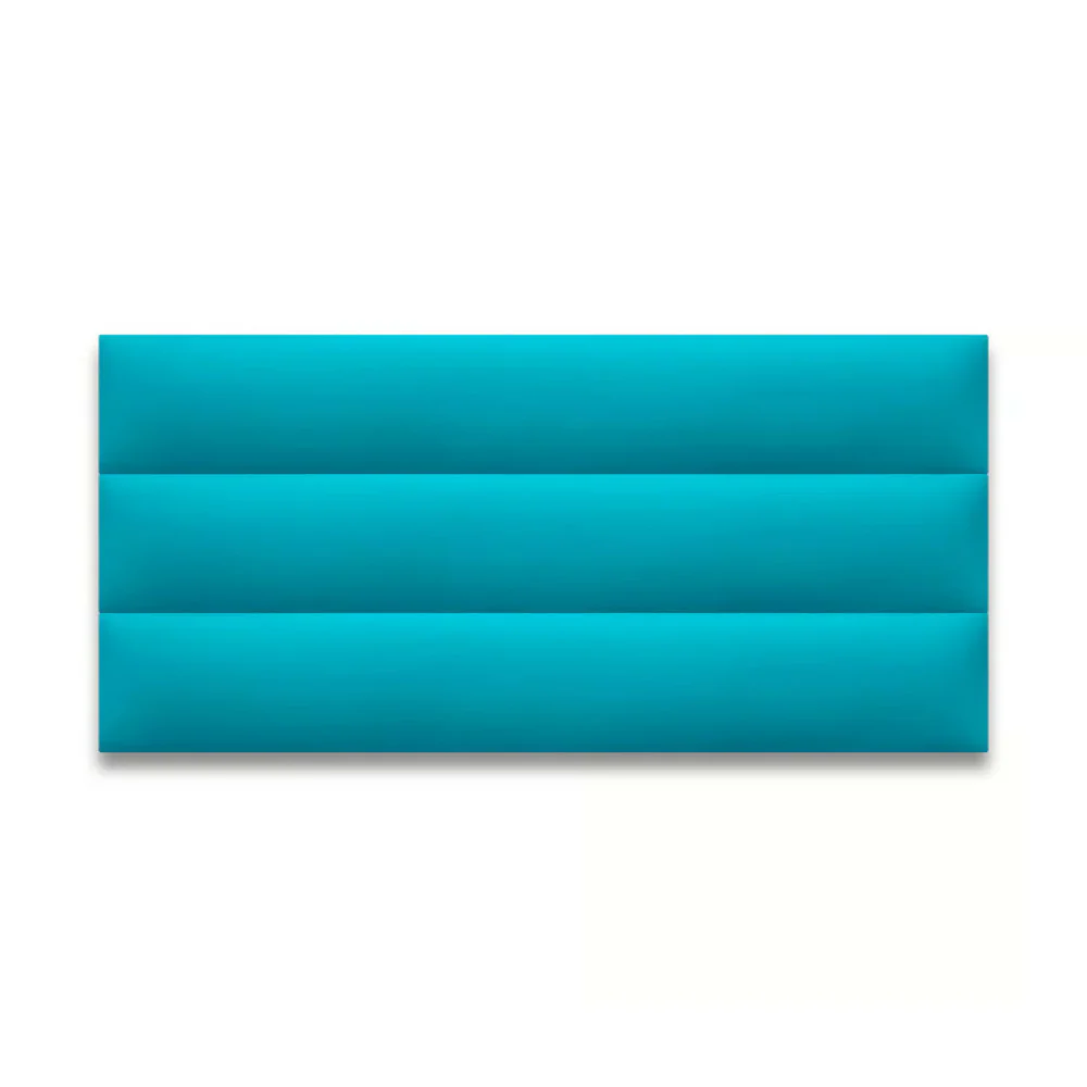 Cabecero Doble 140x60 Modulos Horizontales Turqueza Sintetico