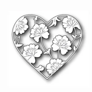 Vernay Heart Die / Suaje de Corte Corazón Floreado