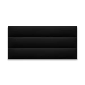 Cabecero King 200x60 Modulos Horizontales Negro Sintetico